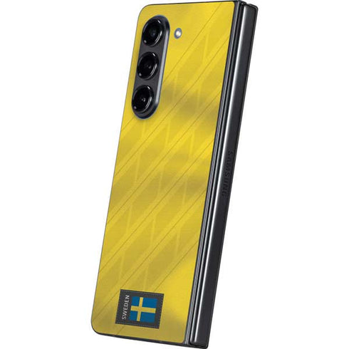 Sweden Soccer Flag Galaxy Z Fold5 5G Skin